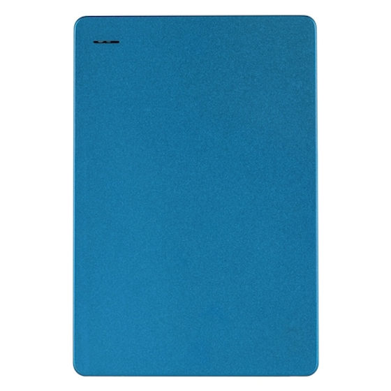 Hard disk extern portabil 2.5 inch, 1TB, metalic, albastru, negru, argintiu, rosu, 11.5x7.7x1.2cm