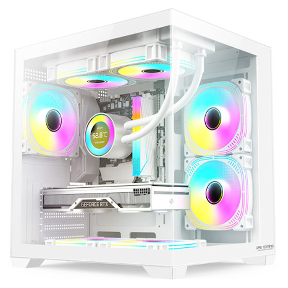 Sistem Desktop Pc Gaming Ambra White AMD RYZEN 5 5600X pana la 4.1Ghz, 16GB RAM DDR4, 512GB SSD, Placa Video 8GB, WI-FI 6, Windows 11 Home
