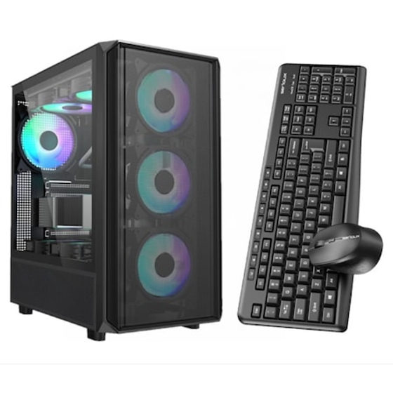 Calculator Gaming I7-4770, 16GB, RX550 4GB, set cu Tastatură și Mouse, SSD 240GB + HDD 500GB