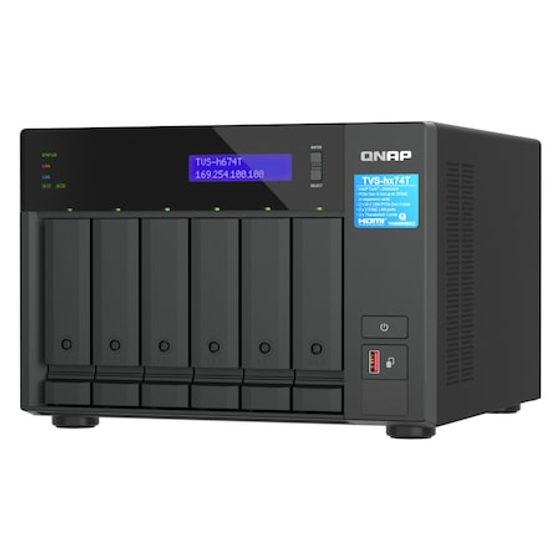 NAS Tower QNAP TVS-H674T, 6 Bay, Intel Core i5, 32GB DDR4, SATA, Ethernet 10/100/1000/2500 Mbit/s, HDMI 1.4b