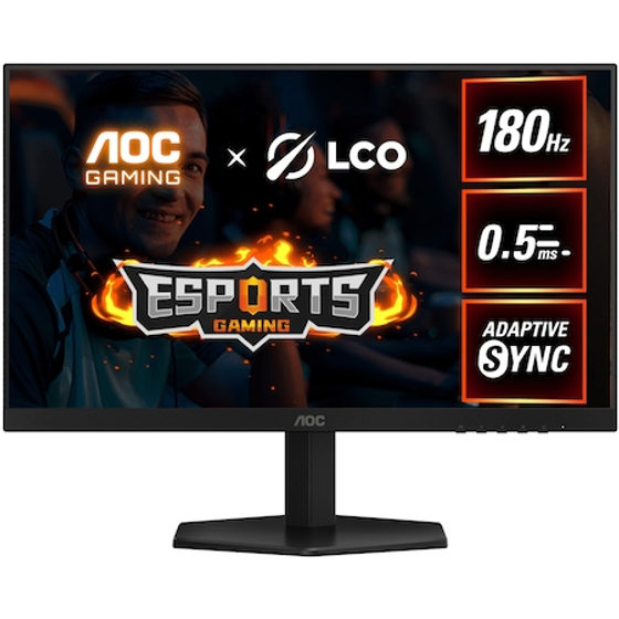 Monitor Gaming AOC 24G42E, 23.8", Full HD, 180 HZ, 0.5ms, Adaptive Sync, Fast IPS, HDR10, Negru