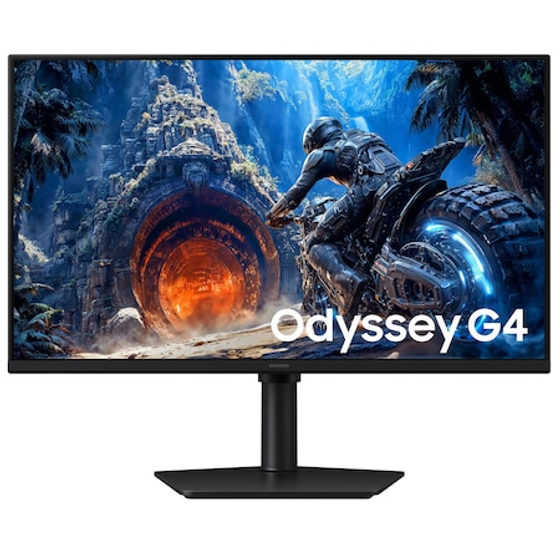 Monitor Gaming Samsung Odyssey G4, 27", FHD (1920x1080), IPS, 300Hz (DP)/240Hz (HDMI), 1ms GtG, HDR10, FreeSync Premium, Compatibil G-Sync, Flicker Free, Auto Source Switch+, Eye Saver Mode, Virtual AIM Point, HDMI, DP 1.2, Pivot, VESA 100x100mm, Black