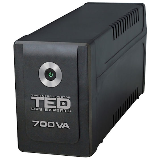 UPS 700VA / 400W LED Line Interactive cu stabilizator 2 iesiri schuko LED TED UPS Expert
