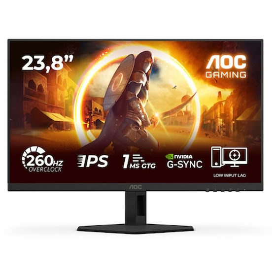 Monitor Gaming AOC 23.8" Fast IPS FHD 1920x1080 260Hz (OC, Native 240Hz) 1ms (0.3ms MPRT) HDR10 FlickerFree HDMI DisplayPort 24G4ZRE
