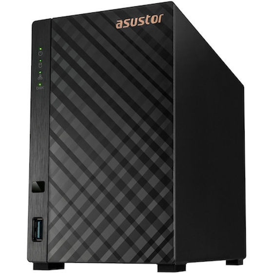 Network Attached Storage, Asustor Drivestor 2 Gen 2, AS1202T, 2 Bay NAS, Quad-Core 1.7GHz CPU, 2.5GbE Port, 1GB DDR4, 3 x USB 3.0