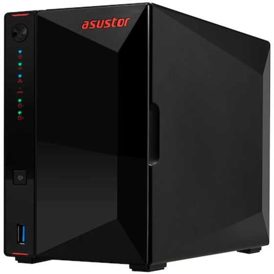 Network Attached Storage, Asustor, Nimbustor 2 Gen2 AS5402T, 2 Bay, Quad-Core 2.0GHz, 4GB DDR4, Dual 2.5GbE Ports, Patru M.2 SSD Slots