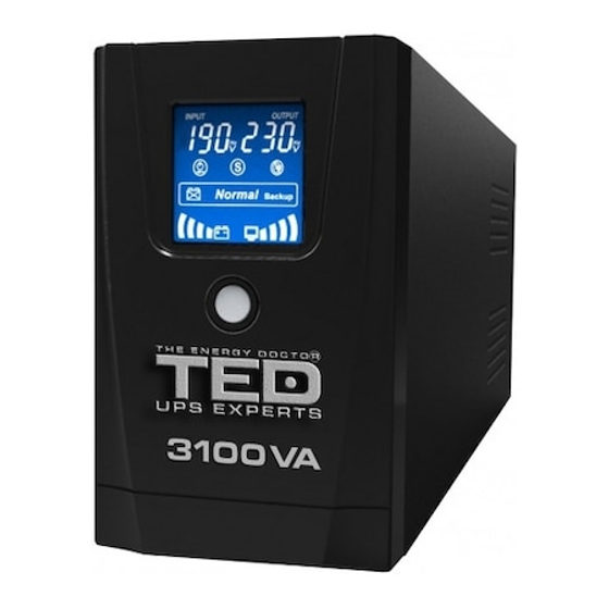 UPS 1800W - 3100VA TED Electric, 3 prize Schuko, Display LCD, UPS3100TED, TED004673
