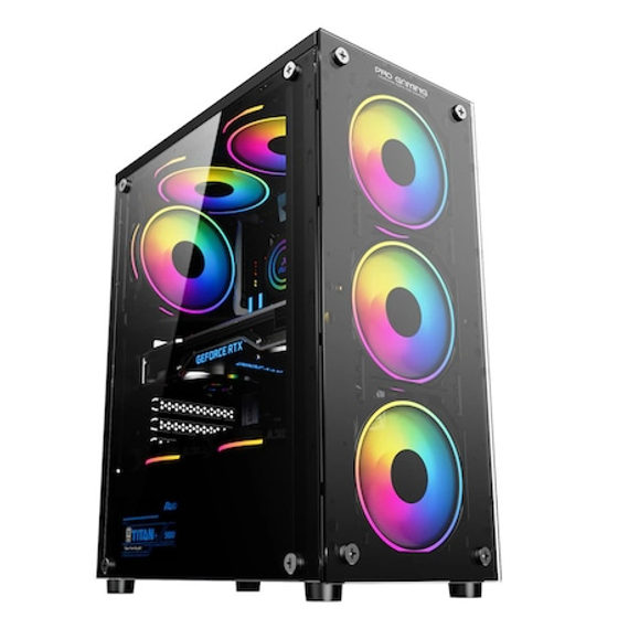 Desktop PC Gaming ProGaming Element Black Ryzen 5 5600X pana la 4.6 GHz, 32GB DDR4, SSD 1TB, GeForce RTX 3050 8GB GDDR6, Windows 11, Wi‑Fi 6