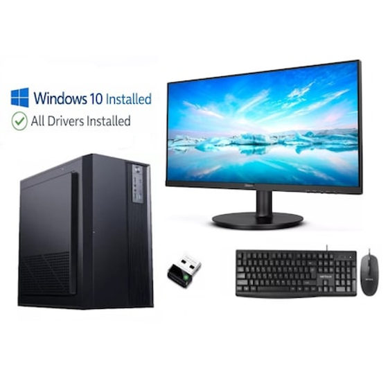 Pachet Calculator Desktop + Monitor 21, 5 Inch, I5-4570 Up to 3.6Ghz, 8GB RAM DDR3, 256GB SSD, Windows 10