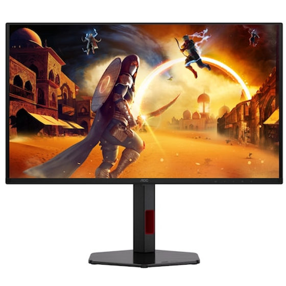 Monitor Gaming AOC Q27G4ZDR, 26.5", QHD (2560x1440), QD-OLED, 240Hz, 0.03ms GtG, Adaptive Sync, NVIDIA G-SYNC Compatible, HDR 10, Flicker Free, TUV Low Blue Light (hardware), HDMI, DisplayPort, USB, Pivot, Negru
