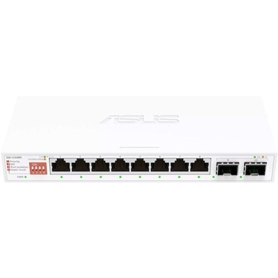 Switch ASUS QG-U1080, 2 porturi 10GB SFP+, 8 porturi x 2.5G, Plug and Play, Easy Setup, Silent Operation