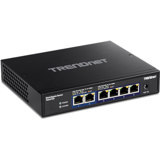 Switch 6 porturi, 4 x 2.5G si 2 x 10G, Fanless - TRENDnet TEG-S762