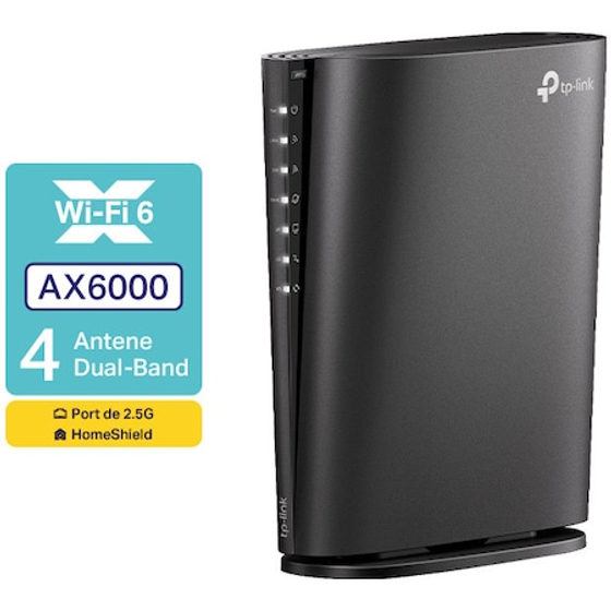 Router Wireless TP-Link Archer AX80, AX6000, Dual-Band Wi-Fi 6, Port 2.5G, USB 3.0, OFMA, Beamforming, HomeShield Security, TP-Link OneMesh™