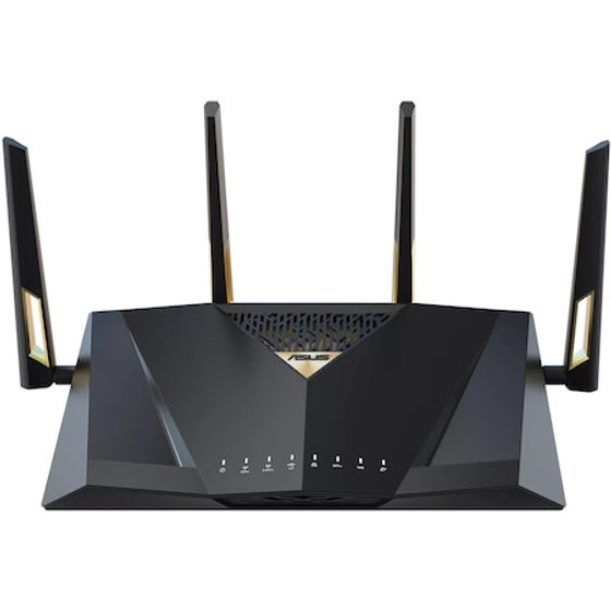 Router Gaming Wireless ASUS RT-BE88U, BE7200, Wi-Fi 7, Dual-Band, Quad-Core 2.6GHz CPU, 256MB/2GB Flash/RAM, 4K-QAM, MLO, 10G dual-port, SFP+, 2.5G quad-port, AiProtection Pro, Adaptive QoS, VPN Fusion, Instant Guard, IPTV, OFDMA, MU-MIMO, AiMesh