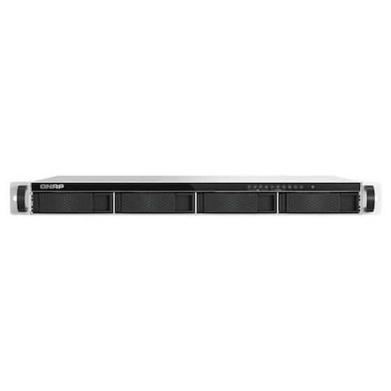NAS 1U QNAP TS-h765eU-8G, Intel Atom x7405C 4-core pana la 3,4 GHz, 8GB DDR5 (expandabil la 16GB), 4x 3,5 SATA + 3x E1.S/M.2 NVMe, 2x 2,5GbE, 10GbE optional, QuTS hero (ZFS), adancime scurta pentru rack, negru, 1 buc