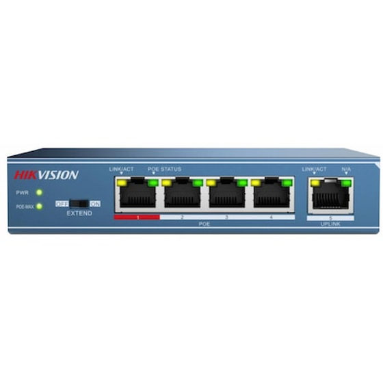 Switch Hikvision 4 porturi POE, DS-3E0105P-E(B)