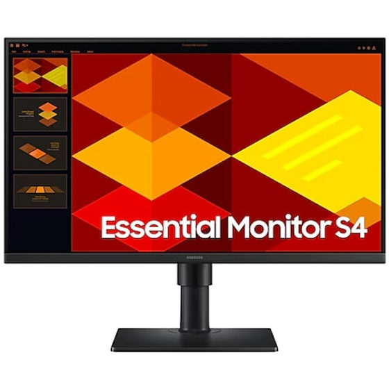 Monitor LED Samsung Essential S4 S40GD, 24", FHD (1920 x 1080), IPS, 100Hz, 5(GTG), Flicker Free, Eye Saver Mode, Off Timer Plus, Auto Source Switch, HDMI, DP, USB 2.0, difuzor 1W, Pivot, Vesa 100x100mm, Negru
