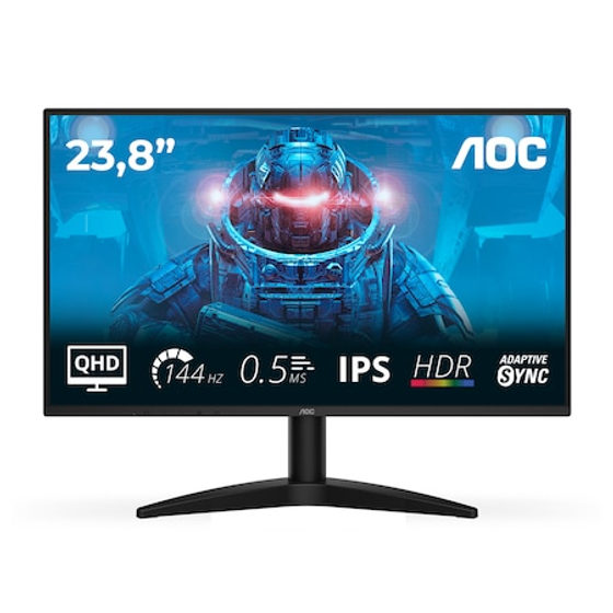Monitor Gaming AOC Q24B36X, 24", QHD (2560x1440), IPS, 144Hz, 0.5ms MPRT, Adaptive Sync, HDR10, HDMI, DisplayPort, Negru