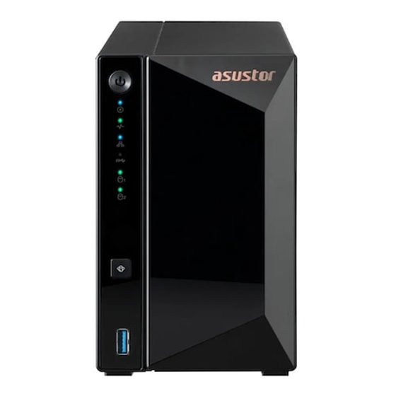 Asustor DRIVESTOR 2 Pro Gen2 AS3302TV2 NAS Realtek RTD1619B (4x1.7GHz), dimensiune memorie: 2GB, DDR4, numar de unitati instalabile: 2 buc, 2 "5" / 3 "5", SATA3, RAID: RAID 0, 1, JBOD, USB3 .0: 3 buc, LAN (2,5 Gb/s): 1 port, negru