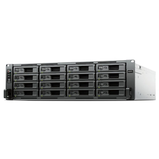 NAS Rack Synology RackStation RS2825RP+, 16 Bay, AMD Ryzen V1780B, 8GB DDR4 ECC, Rack 3U, 2x RJ-45 1GbE, 1x RJ-45 10GbE, 2x USB 3.2