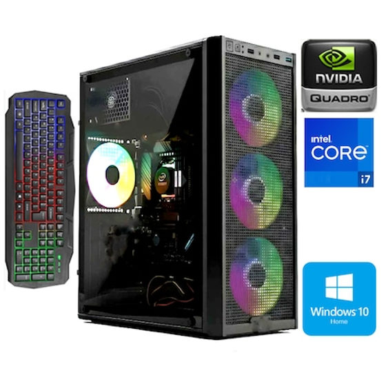 Desktop PC KIDS OK, I7-2600, 16 GB, HDD 500 GB, NVidia Q4000, Windows 10