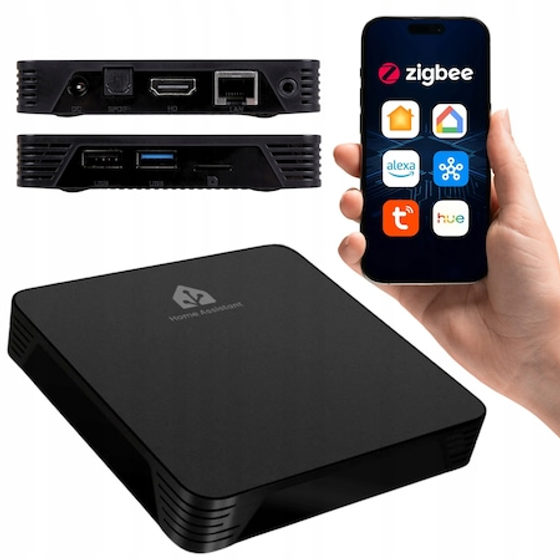 Kit Smart Home Home Assistant Box 4G Plus 32GB Zigbee2MQTT/ZHA USB 3.0, culoare neagra