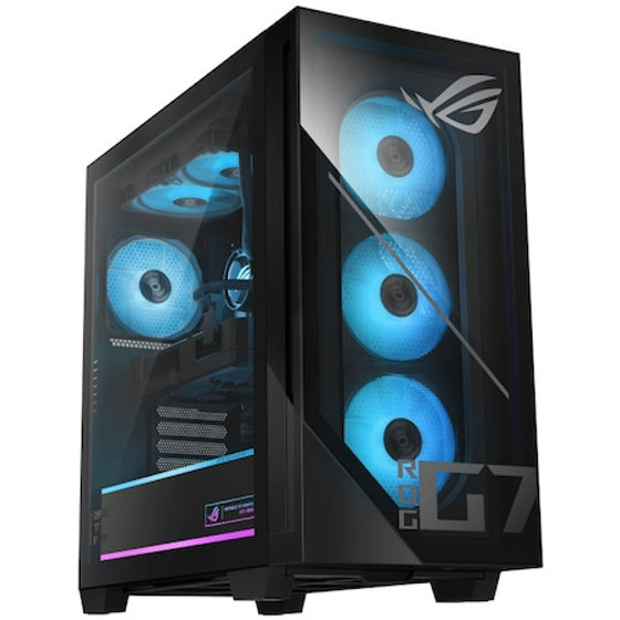 Sistem Desktop PC Gaming ASUS ROG GM700TZ cu procesor AMD Ryzen™ 7 9800X3D pana la 5.2GHz, 32GB DDR5 RAM, 1TB SSD, AMD Radeon™ RX 9070 XT PRIME 16GB GDDR6 OC, No OS