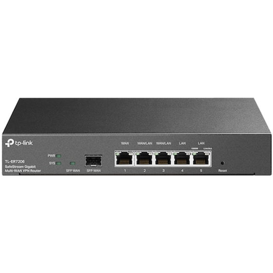 Router TP-Link Gigabit ER7206, 1 WAN, 2 LAN, 2 WAN/LAN, 1 Gigabit SFP
