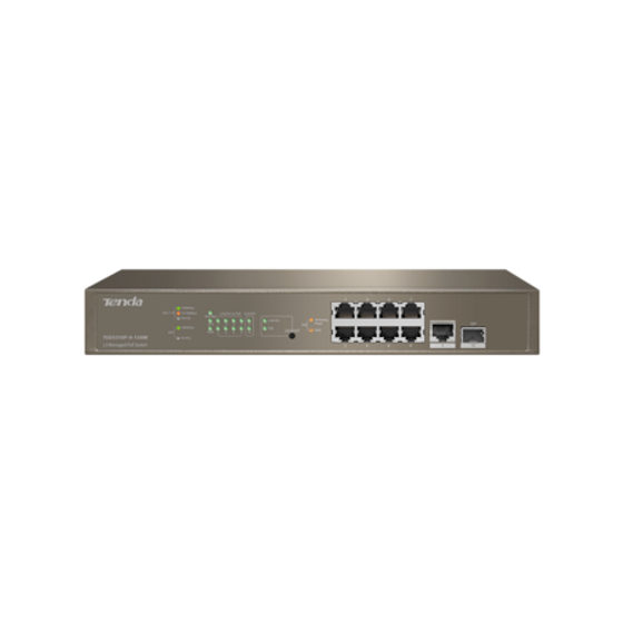 Switch L3 PoE+(130W) cu management local, 8×RJ45 1Gbps PoE+,1×SFP 1Gbps
