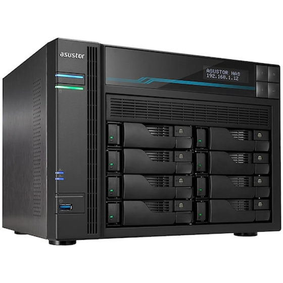 Network Attached Storage, Asustor, 8 Bay, Intel ATOM C3538 Quad-Core, 8GB DDR4