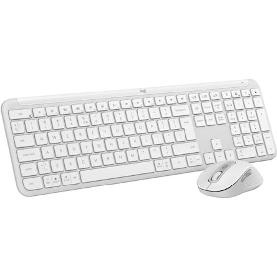 Kit Logitech Wireless Signature Slim MK950, 2.4GHz&Bluetooh, Easy-Switch, Flow, Alb