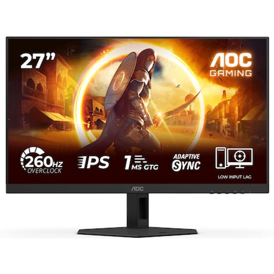 Monitor Gaming AOC 27G4ZRE, 27", Full HD (1920x1080), Fast IPS, WLED, 260Hz (OC, 240Hz Native), 0.3ms MPRT, 1ms GtG, G-SYNC Compatible, HDR 10, HDMI, DisplayPort,Negru/Rosu
