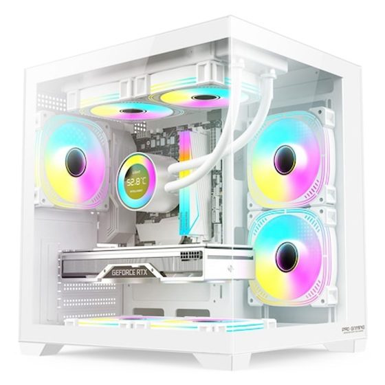 Sistem Desktop Pc Gaming Ambra White Intel Core I7 9700 pana la 4.7Ghz, 16GB RAM DDR4, 1TB SSD, Placa Video 8GB, GDDR5, WI-FI 6, Windows 11 Home