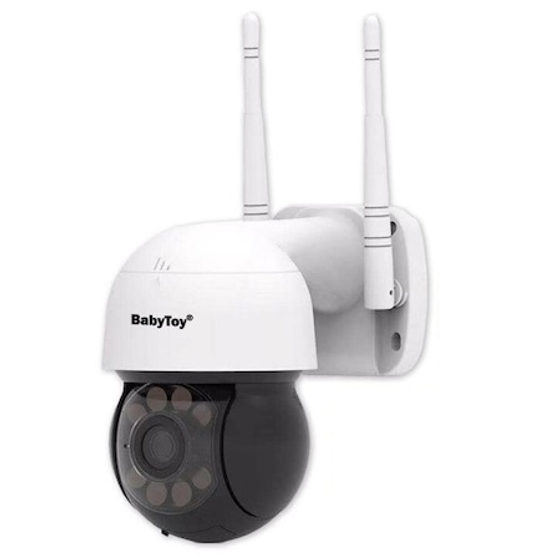 Camera de supraveghere IP WIFI BabyToy™ iC-A2, 5MP, Exterior/Interior Rotativa, Ultra HD 4K, Conectare Telefon / PC, Night vision color si activare lumina, stocare card/cloud, rezistenta la apa, 2560×1920, senzor miscare, alb