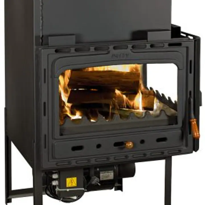 Semineu focar pe lemne incastrabil cu ventilator model 2CF – 22kW