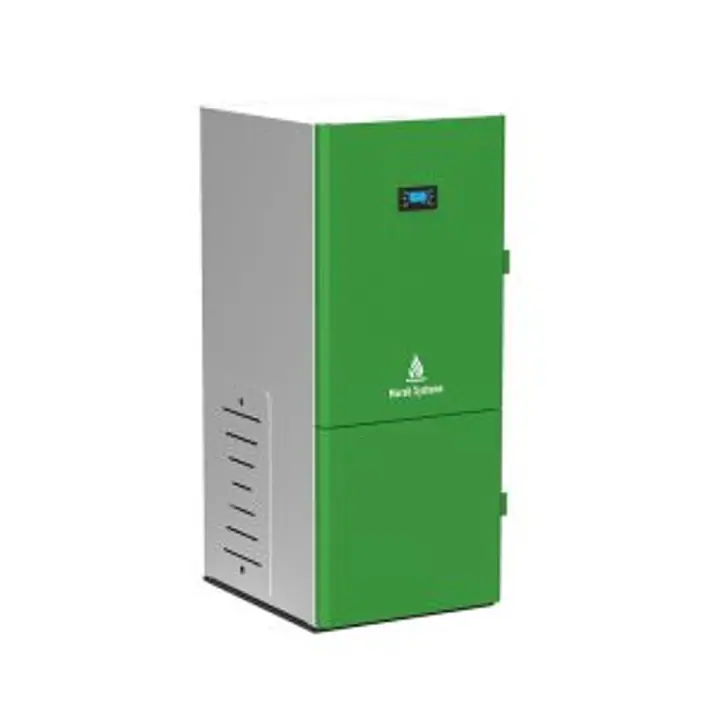 Centrala peleti compacta Mareli Premium RubynoR ECOSTAR SBN35 20-35KW -stabilizator, kit evacuare inox, boiler 120l