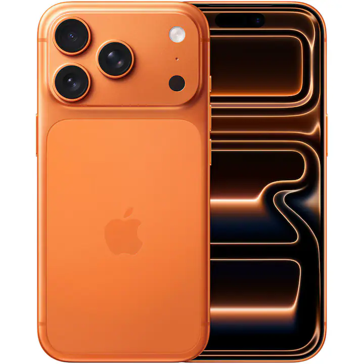Telefon mobil Apple iPhone 17 Pro, 256GB, 5G, Cosmic Orange