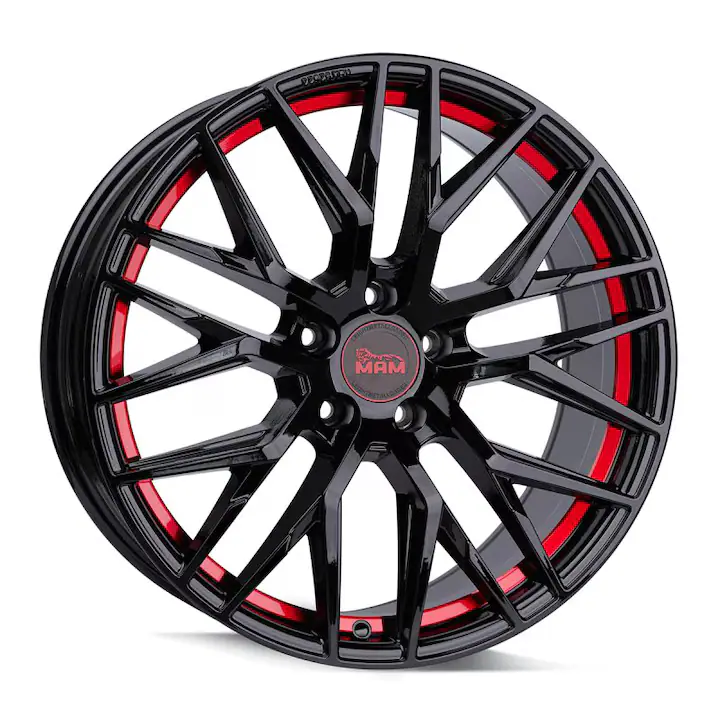 Janta aliaj Mam felgen RS4 BLACK PAINTED RED INSIDE 8.5x19 5x114.3 et40