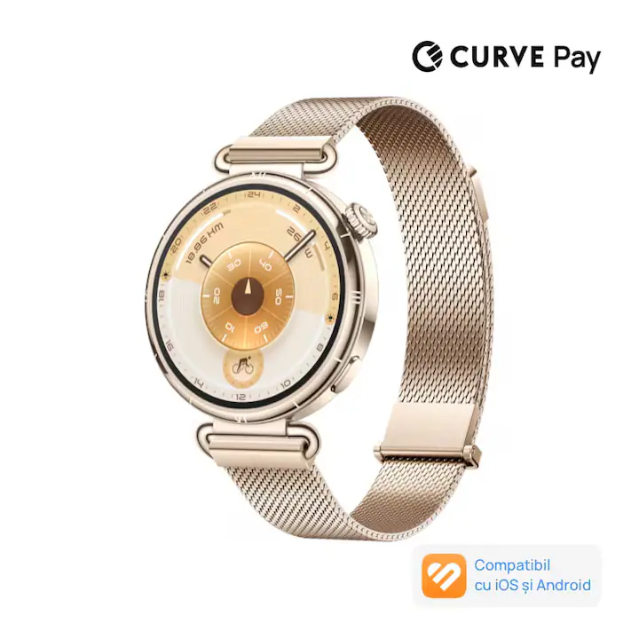 Smartwatch Huawei Watch GT 6, 41MM, Gold Stainless Steel Case, Gold Milanese Strap