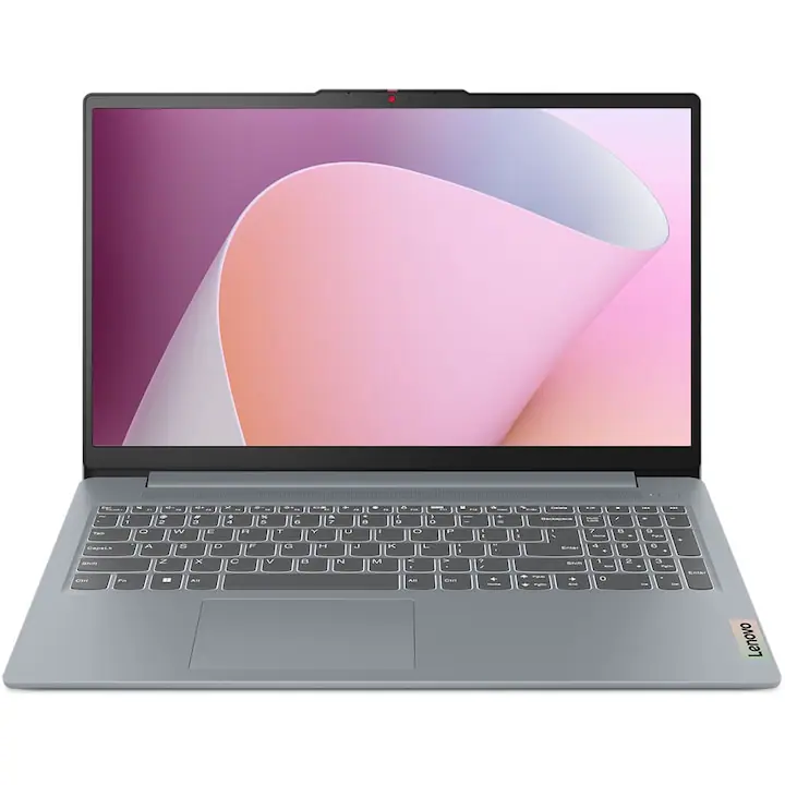 Laptop Lenovo IdeaPad Slim 3 15AMN8 cu procesor AMD Ryzen™ 3 30 pana la 4.1GHz, 15.6" Full HD, 8GB LPDDR5 RAM, 512GB SSD, AMD Radeon™ 610M Graphics, No OS, Arctic Grey, 3Y Courier