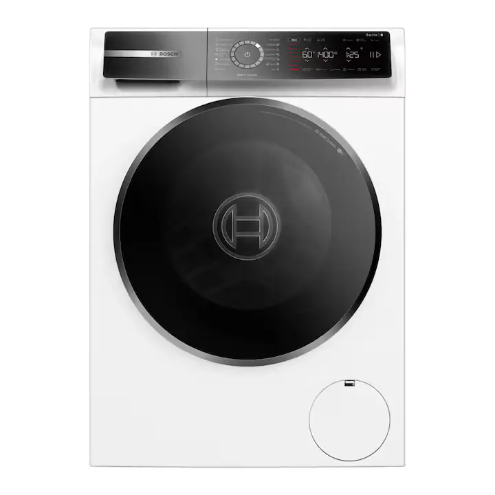Masina de spalat rufe Bosch Seria 8 WGB24400BY, 9 kg, 1400 RPM, EcoSilence Drive, Home Connect, Iron Assist, Iluminare interioara, Clasa A, 60 cm, Alb