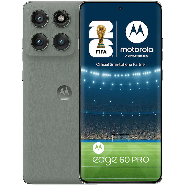 Telefon mobil Motorola Edge 60 Pro, Dual SIM, 512GB, 12GB RAM, 5G, Pantone Shadow