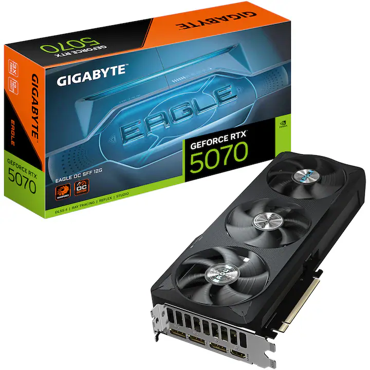 Placa video GIGABYTE GeForce RTX™ 5070 EAGLE OC SFF, 12GB GDDR7, 192-bit