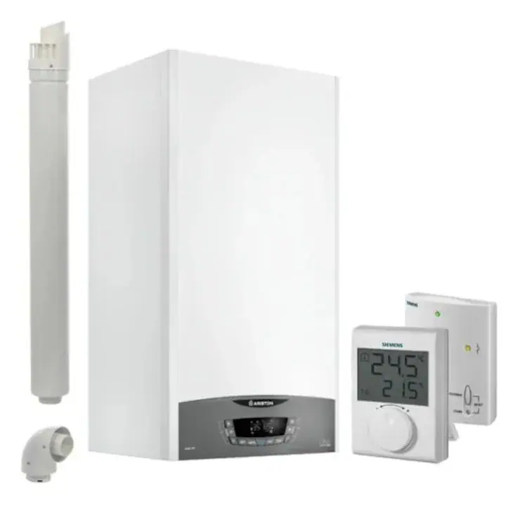 Centrala termica pe gaz/GPL in condensare Ariston Clas One 24 kW, Modul Wi-Fi integrat, Schimbator de caldura XtraTechTM din otel inoxidabil, Clasa A, Functia Confort, Termostat RF Siemens + Kit de evacuare inclus