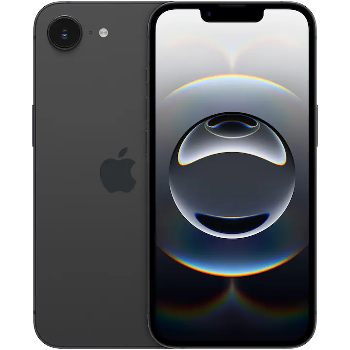 Telefon mobil Apple iPhone 16e, 128GB, 5G, Black