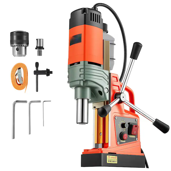 Masina de gaurit cu talpa magnetica 1350 W, diametru gaurire 50 mm, forta magnetica 12.500 N, turatie variabila 0–800 RPM, prindere Weldon, pentru suprafete metalice