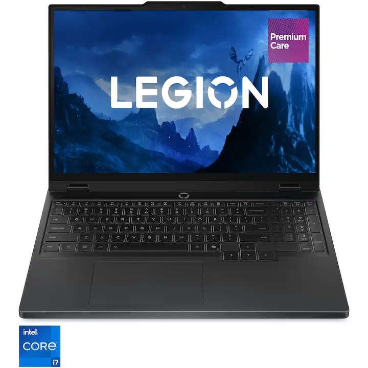 Laptop Gaming Lenovo Legion 5 15IRX10 cu procesor Intel® Core i7-14700HX pana la 5.5GHz, 15.1" WQXGA, OLED, 165Hz, 16GB DDR5, 1TB SSD, NVIDIA GeForce RTX 5070 8GB GDDR7, No OS, Eclipse Black, 3Y on-site Premium Care