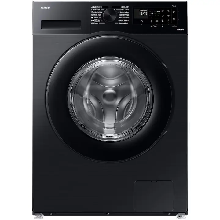 Masina de spalat rufe Samsung WW90CGC04DABLE, 9 kg, 1400 RPM, Clasa A, Motor Digital Inverter, Eco Bubble, WiFi SmartThings, AI Energy, Negru