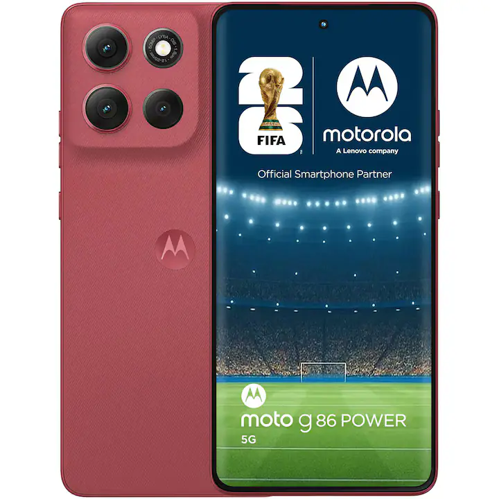 Telefon mobil Motorola g86 Power, Dual SIM, 256GB, 12GB RAM, 5G, PANTONE Chrysanthemum (pink)