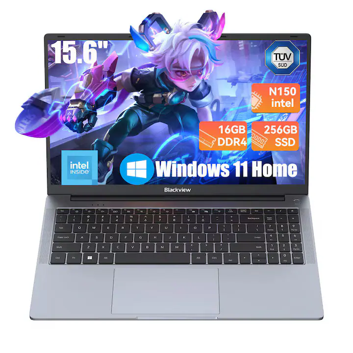 Laptop Blackview Acebook 6, 16GB DDR4 256GB SSD, Intel N150 3.6GHz/ Intel UHD Graphics, Win11 Home, 38Wh, 15.6" FHD+, HDMI 2.0, Bluetooth 5.0, USB 3.0, WLAN 5G, Gri